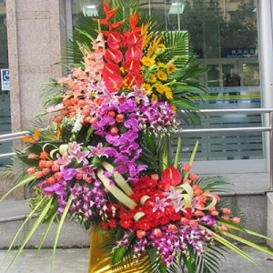 百合花籃 高檔花籃 豪華花籃