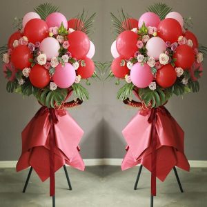 當下流行開業花籃 氣球花籃 小麥花籃