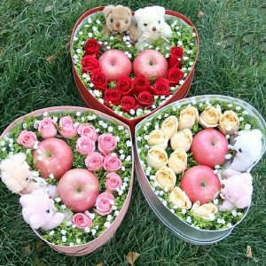 平安夜鮮花 圣誕節鮮花禮盒 蘋果禮盒